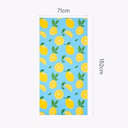 Dreamscene Microfibre Beach Towel Blue Lemon, W: 71 cm, L: 152 cm – 5