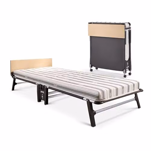 JAY-BE QE80 Quick Folding Bed with Comfort Mattress, Black, W/D/H: 80 x 190 x 32 cm