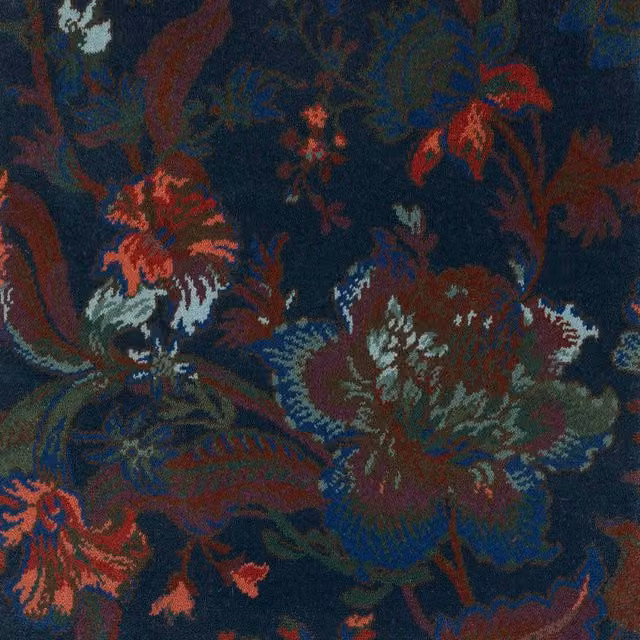 House of Hackney Majorelle Floral Wool Runner in Petrol