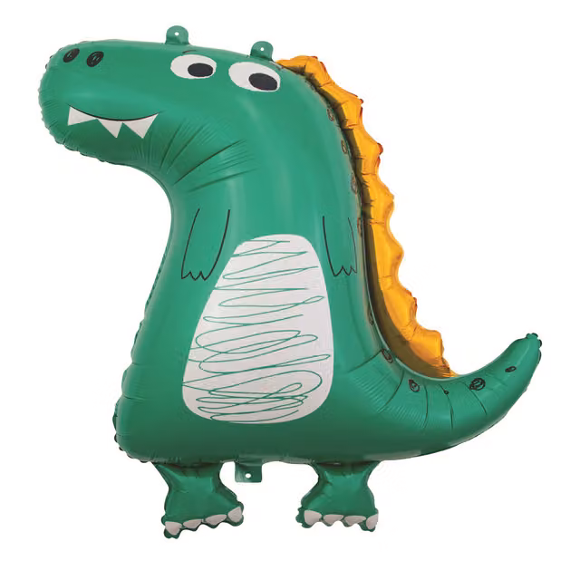 Sensations Dinosaur Design Jumbo Foil Balloon in Multicolour, White and Green
