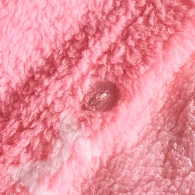 OHS Snowflake Teddy Duvet Set in Pink, W/D/H: 180 x 200 cm