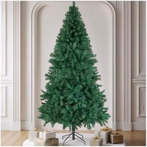 tectake Artificial Christmas Tree in Green with Dense Needles and Metal Stand, Height: 230 cm – 1