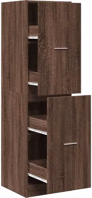 Berkfield Home Apothecary Cabinet in Brown Oak, W: 40 cm, D: 41 cm, H: 144.5 cm – 1
