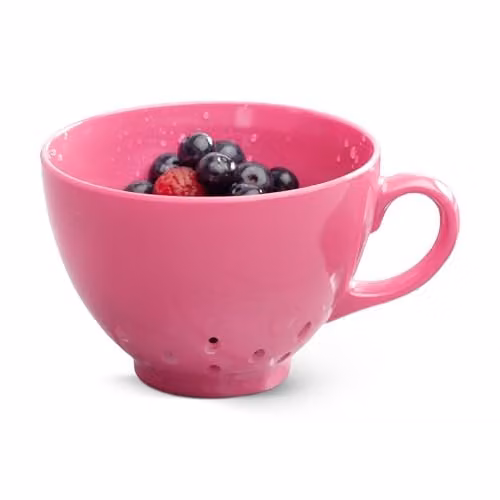 Zeal Melamine Berry Colander with Handles, Pink, Diameter: 10 cm