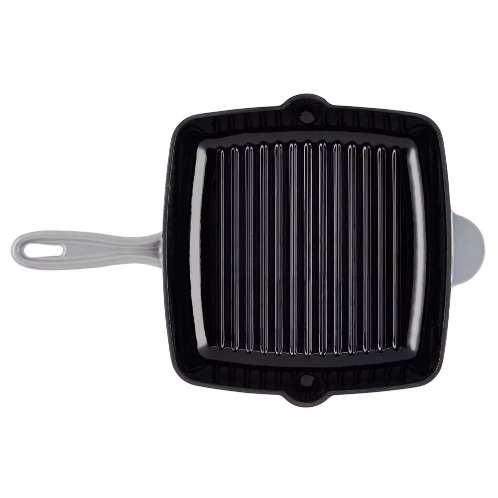 Cooks Professional 2 Piece Enamelled Cast Iron Frying Pan and Skillet Set in Grey – 4