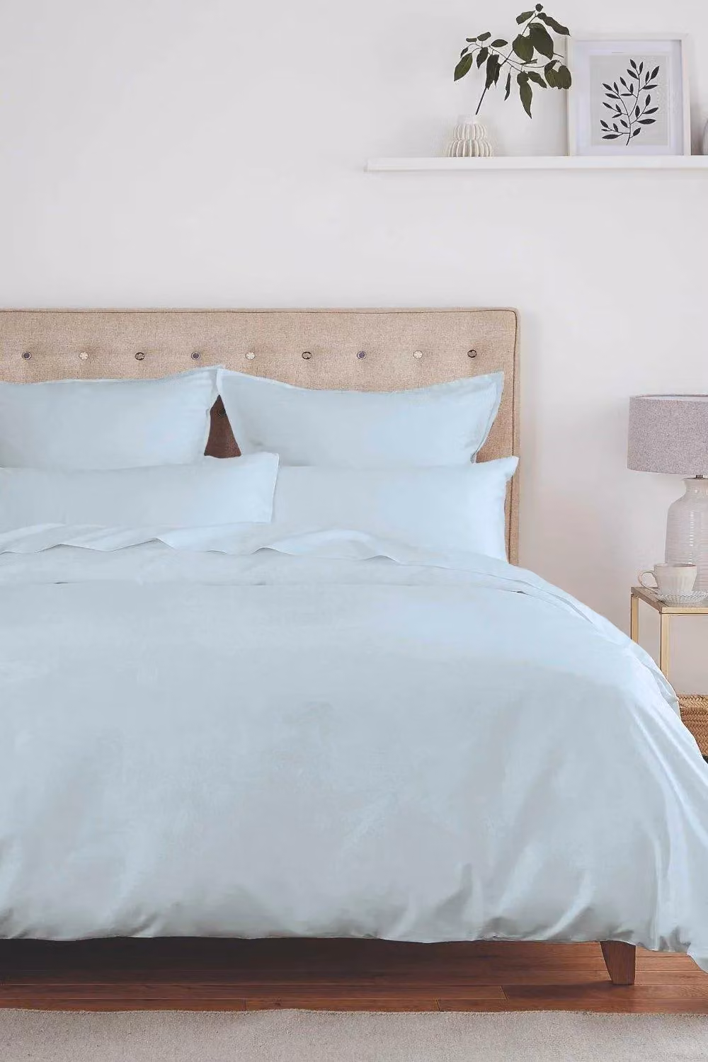 Murmur 500 Thread Count Mako Satin Square Oxford Pillowcase in Blue – 2
