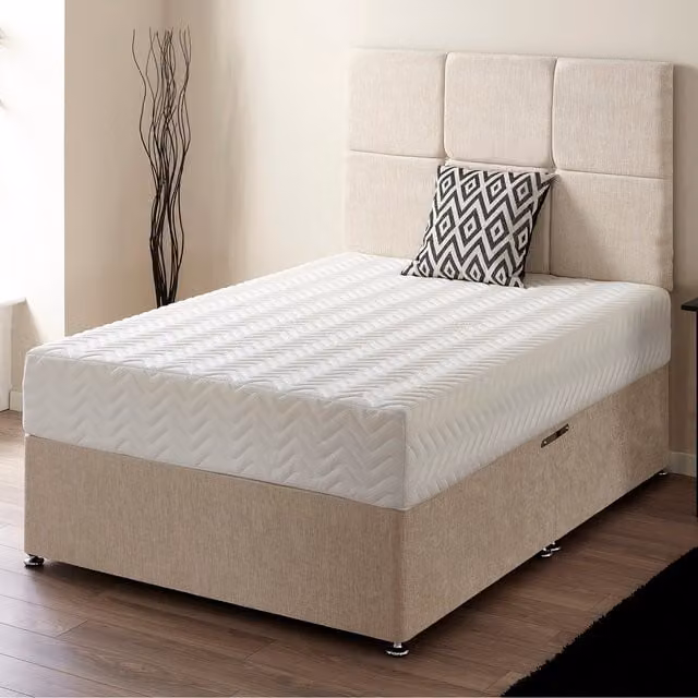 Somnior Beds Ltd Pure Relief Orthopaedic Full Foam Mattress in White, W/D/H: 90 x 190 x 18 cm