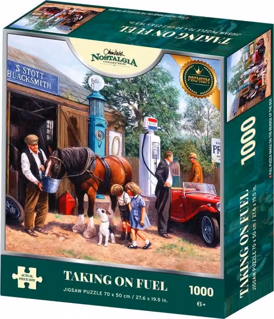 Nostalgia Collection Taking on Fuel 1000 Piece Jigsaw Puzzle in Multicolour