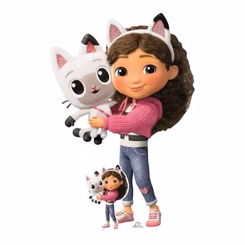 Star Cutouts Gabby and Pandy Paws from Gabby’s Dollhouse Large Cardboard Cutout, Height: 136 cm – 1