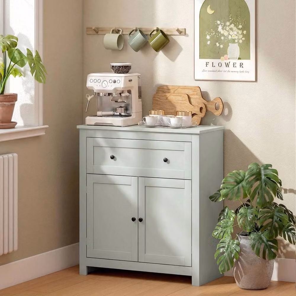 FORGEVIO Green Kitchen Storage Sideboard Cabinet with Adjustable Shelf – 3