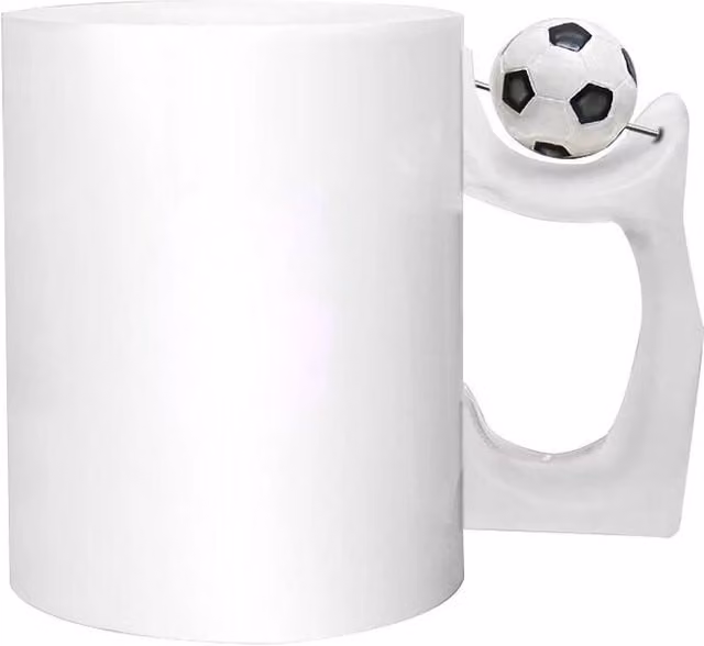 VOGREX 18 Pack Football Ceramic Mugs, 325 ml, White