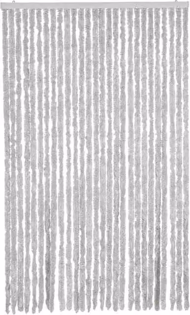 Berkfield Home Grey Chenille Soft Fly Curtain, W/H: 118 x 220 cm – 1