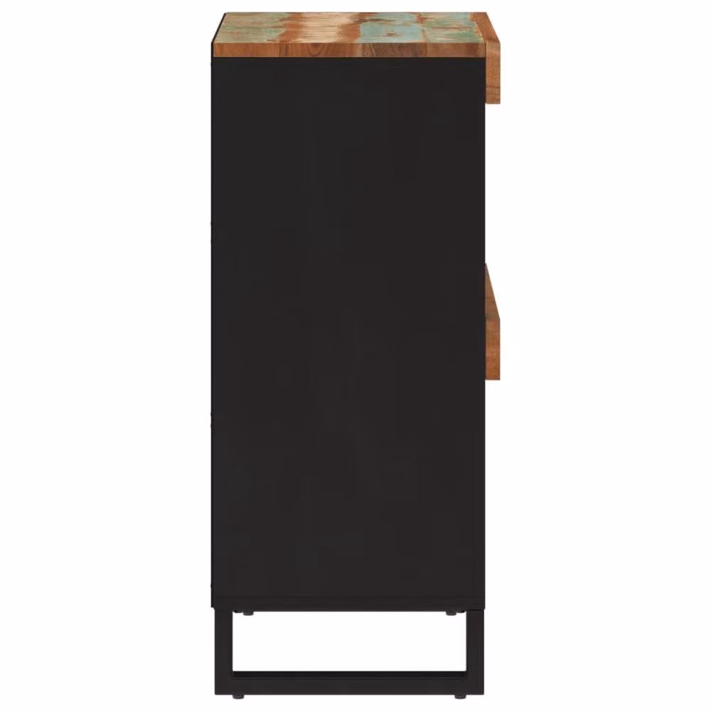 Berkfield Home Industrial Side Cabinet in Multicolour Reclaimed Solid Wood, W: 85 cm, D: 33 cm, H: 75 cm – 3