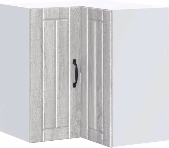 Berkfield Home Lucca Grey Sonoma Wall Mounted Kitchen Corner Cabinet