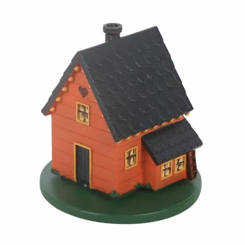 Something Different Wholesale Rustic Woodland House LED Light Up Christmas Tabletop Decoration in Orange and Brown – 2