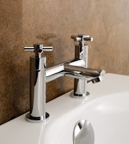 Nes Home Indigo Single Lever Bath Filler Mixer Tap in Chrome and Silver Solid Brass – 1