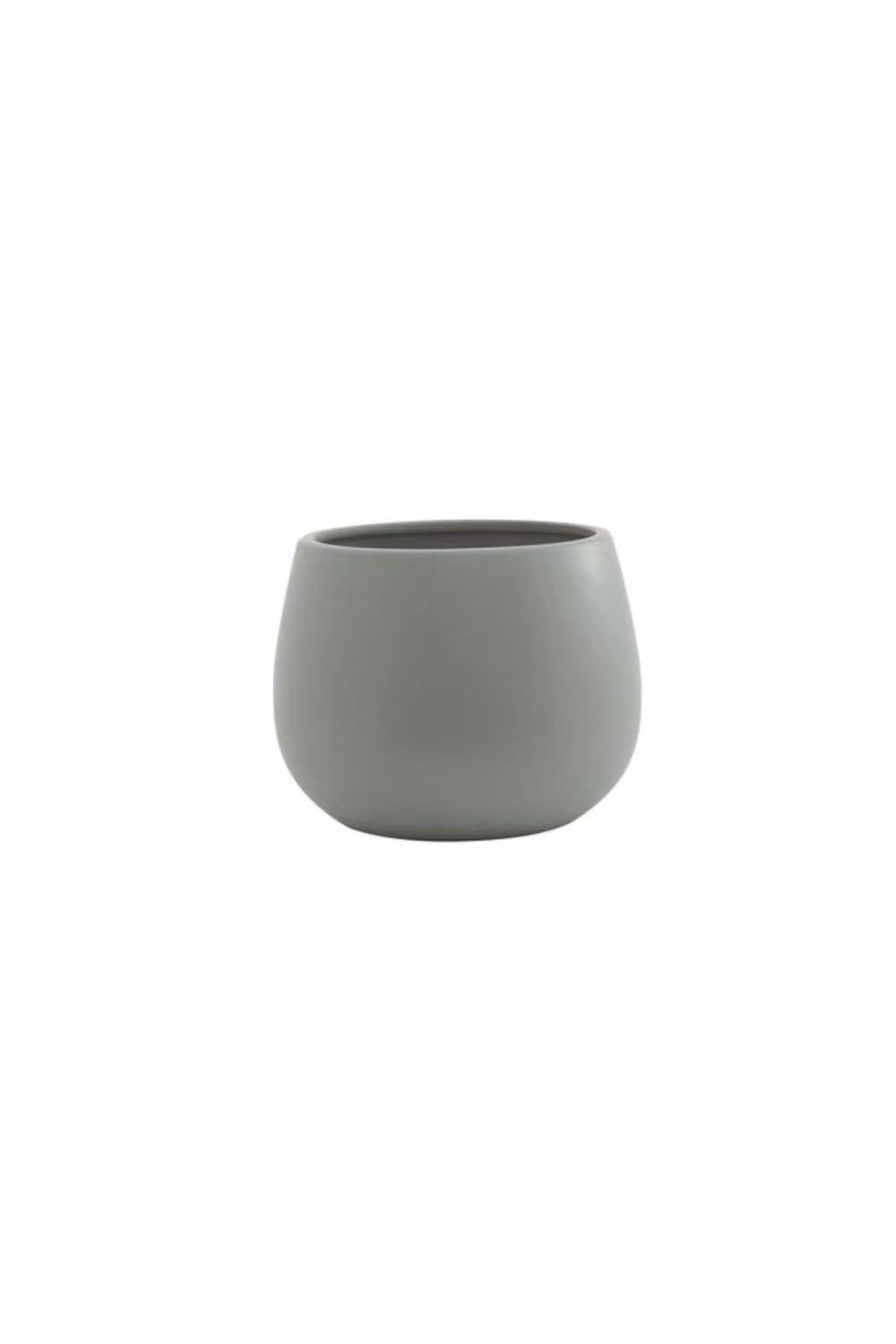 KDMD Hortus London Ceramic Tabletop Pot in Matt Grey, 2 Pack, W/D/H: 14.5 x 14.0 x 16.0 cm – 2
