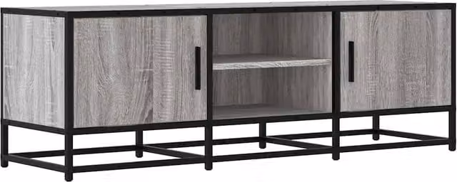 Berkfield Home Industrial TV Cabinet in Grey Sonoma, W/D/H: 120 x 35 x 41 cm