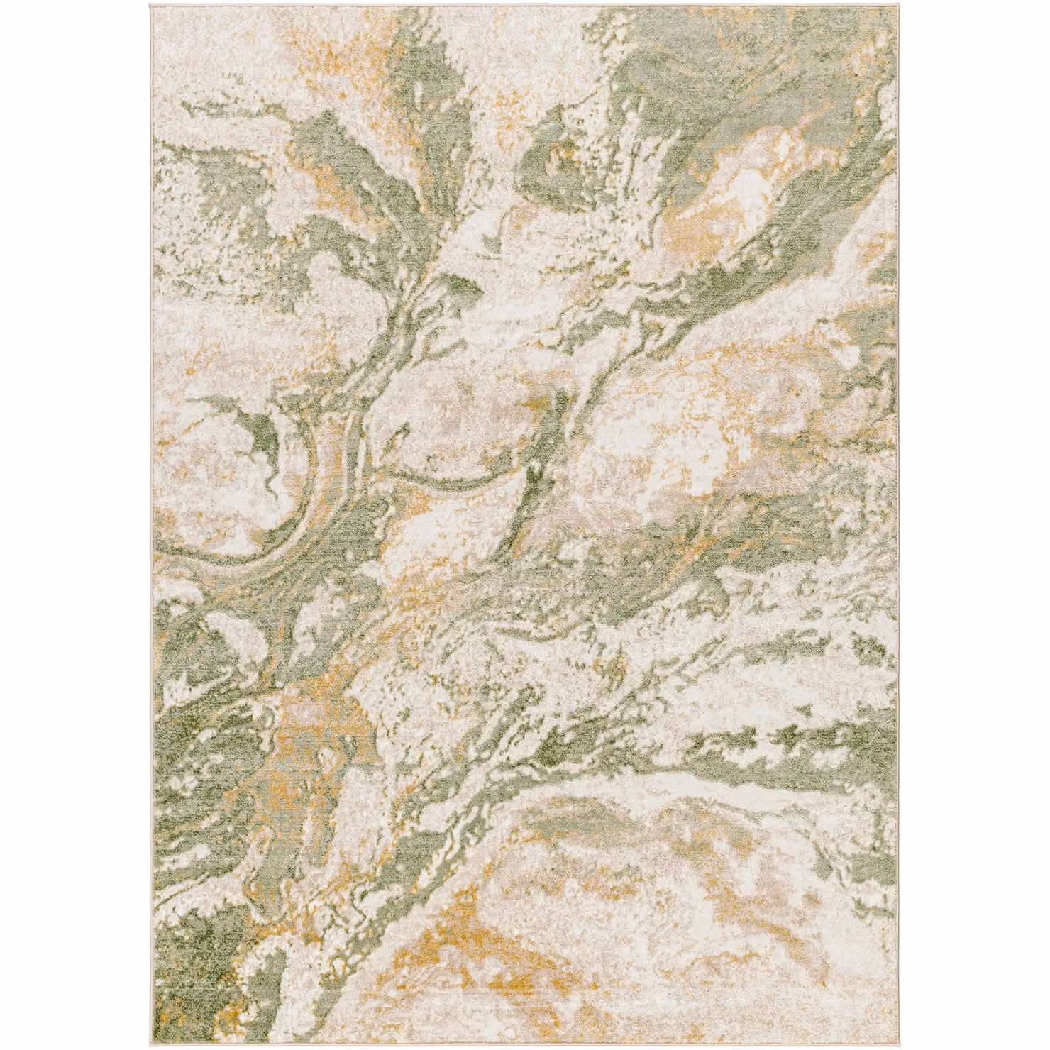 Livabliss San Francisco Modern Abstract Marble Living Room Rug in Multicolour Green, W: 160 cm, L: 215 cm – 2