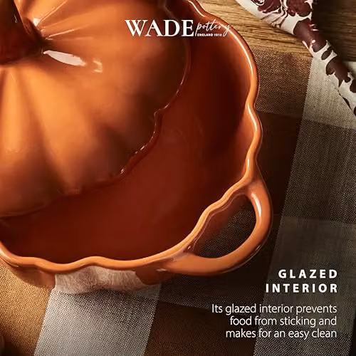 Tower Pumpkin Casserole Dish, Orange Stoneware, 1.1 l, W: 23 cm, D: 22.5 cm, H: 13 cm – 7