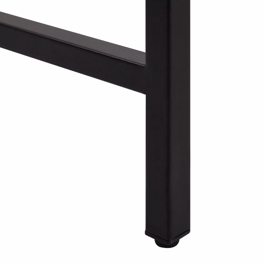 Wyld and Coco Industrial Console Table with Dark Brown Melamine Top and Black Metal Frame, W/D/H: 100 x 30 x 75 cm – 4