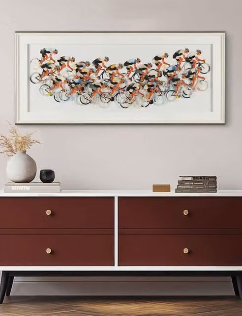 Gallery Direct Peloton Multicolour Framed Modern Wall Art