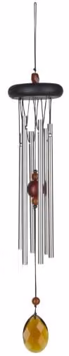 Woodstock Chimes Amber Chakra Wind Chime in Aluminium and Wood – 1
