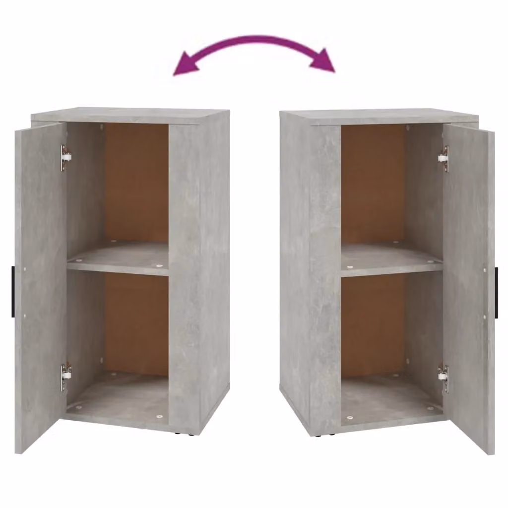 Berkfield Home Modern Sideboard in Concrete Grey, W/D/H: 40 x 33 x 70 cm – 3