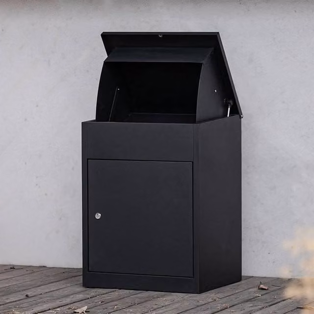 FORGEVIO Black Parcel Delivery Drop Box and Letter Post Box