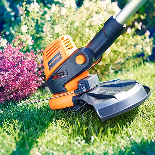 LawnMaster MX 24V 25cm Cordless Grass Trimmer and Edger with Rechargeable Battery and Cutting Line, Orange – 3