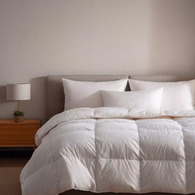 MHG Living 15 Tog White Feather and Down Box Stitch Duvet