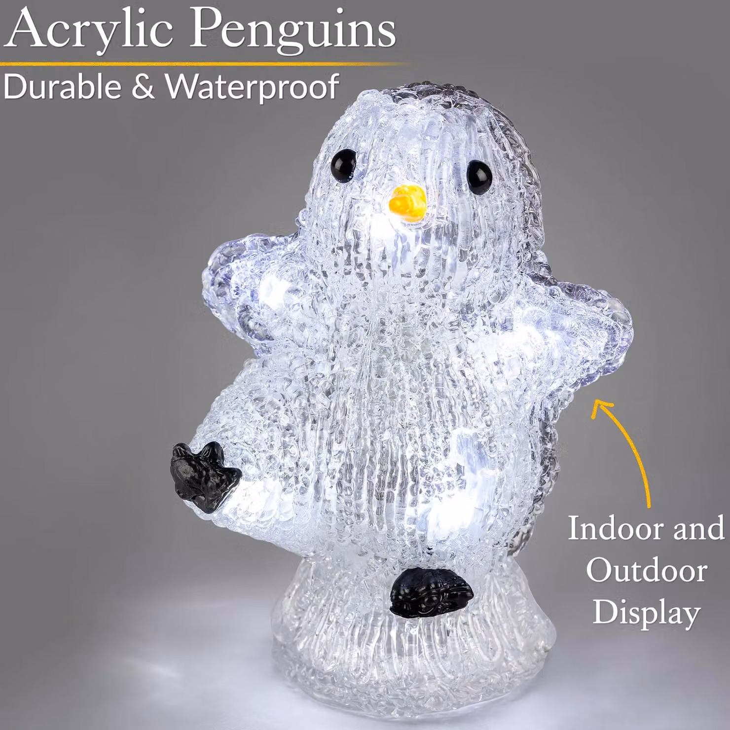 Christow Multicolour Penguin Christmas LED Lights, Battery Powered, Set of 5 – 4