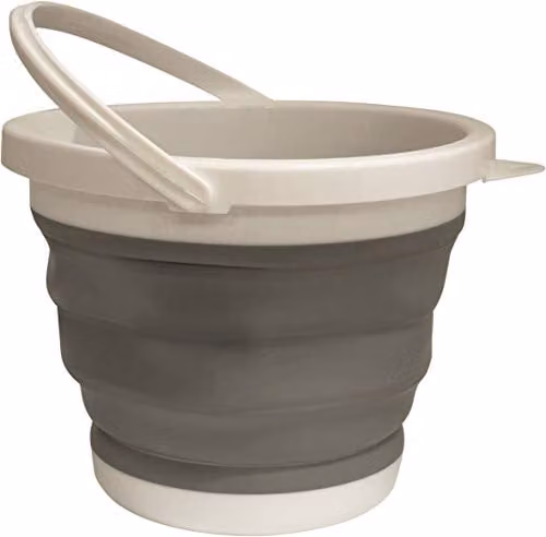St Helens Home and Garden Grey Collapsible Plastic Bucket, 10L – 1