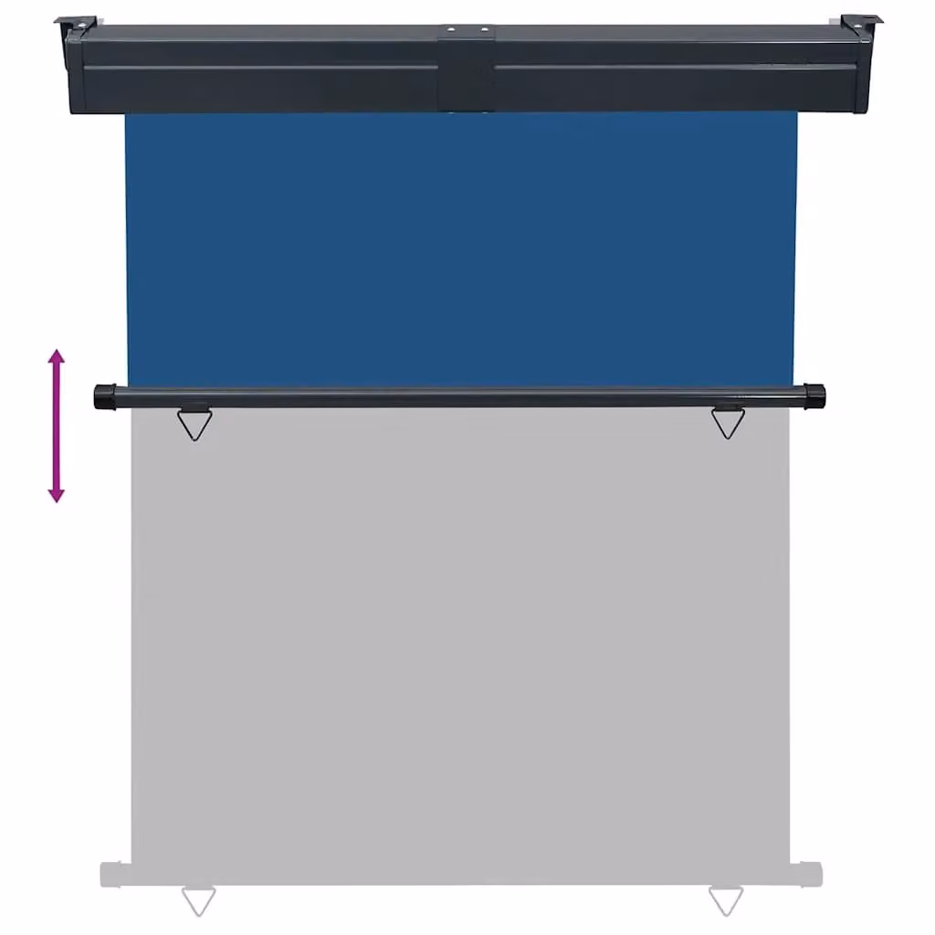 Berkfield Home Balcony Side Awning in Blue, W/H: 145 x 250 cm – 3