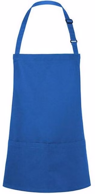 Karlowsky Blue Cotton Pocket Buckle Bib Apron for Adults – 1