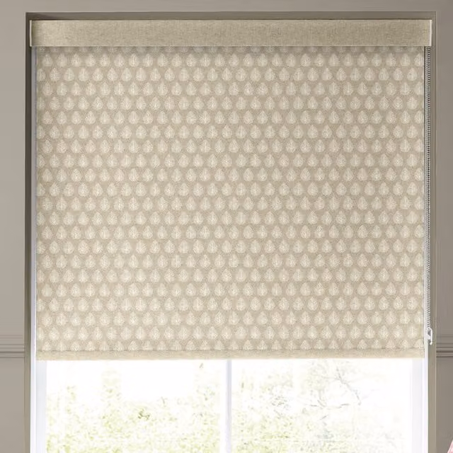 Emily Bond Jaipur Made to Measure Blackout Roller Blind in Beige Linen Style