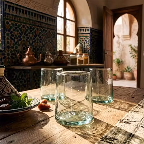 Nicola Spring Merzouga Transparent Glass Tumblers, 260ml, Pack of 6 – 4