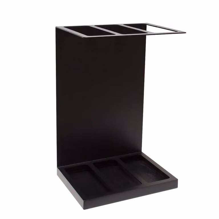 Dome Deco LARGO Freestanding Metal Umbrella Stand, Black