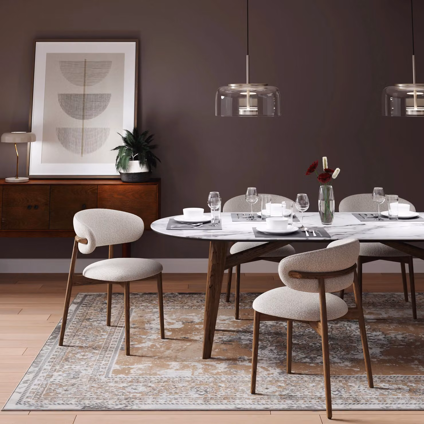 Kukoon Beige and Taupe Modern Abstract Geometric Living Room Area Rug, W: 120 cm, L: 170 cm – 3