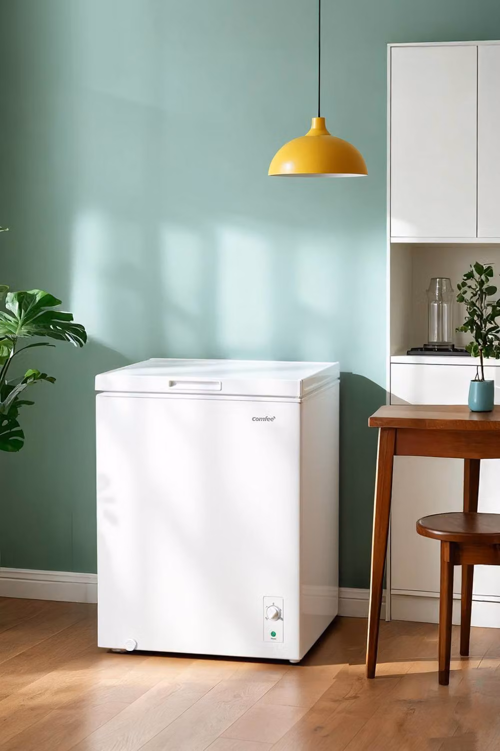 Living and Home 143L Chest Freezer with Digital Temperature Control and Fridge Conversion, White – 2