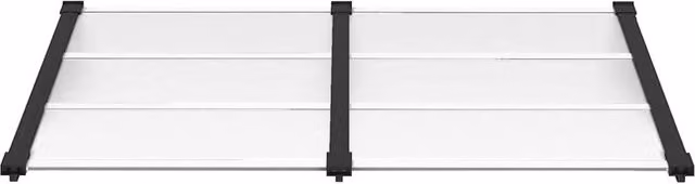 Berkfield Home Durable Polycarbonate Door Canopy in Black and Transparent, W: 152.5 cm, H: 90 cm, D: 90 cm – 1
