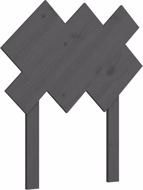Berkfield Home Grey Solid Pine Wood Bed Headboard, W/D/H: 72.5 x 3 x 81 cm