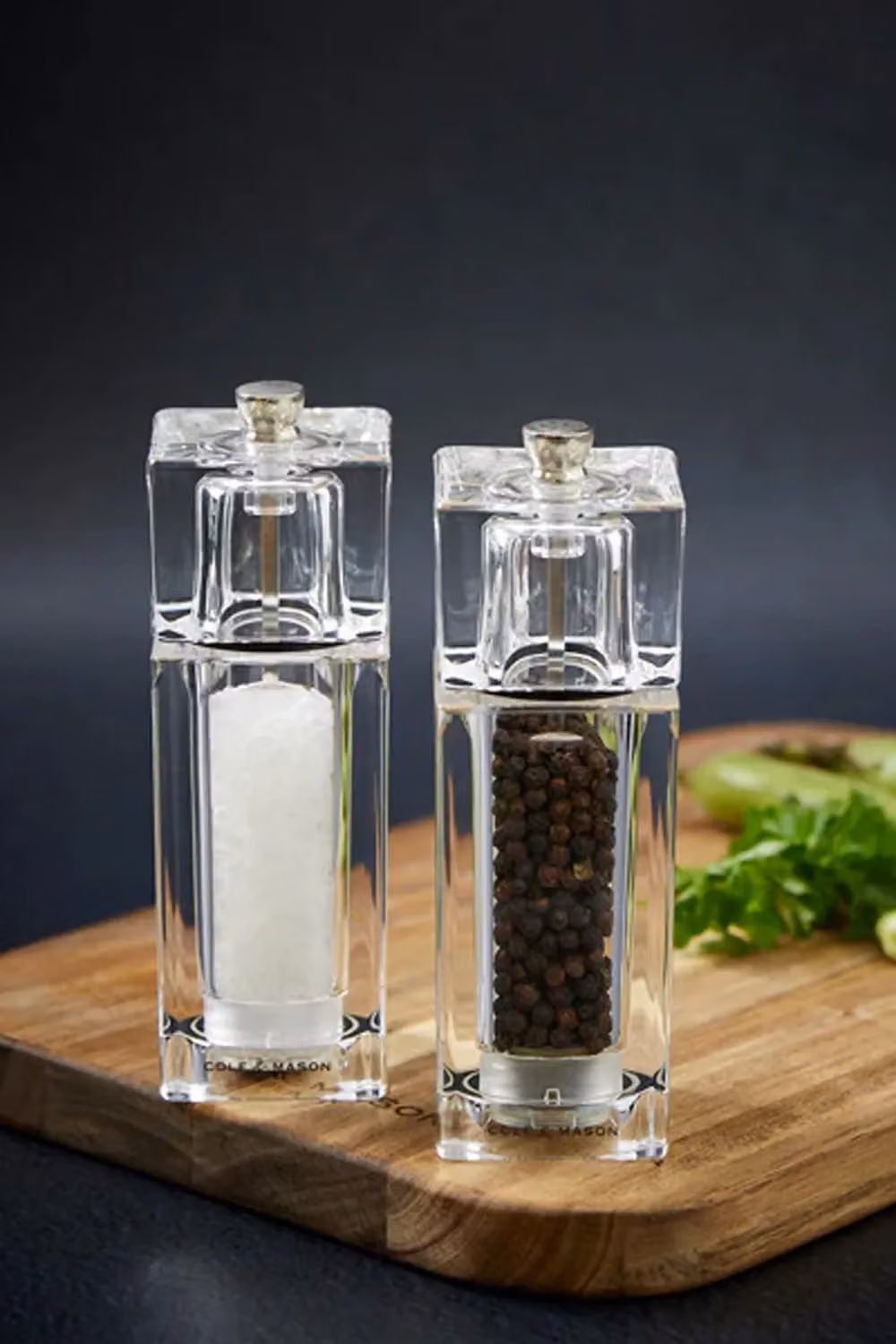 Cole & Mason Cube Acrylic Salt Mill, Transparent – 2