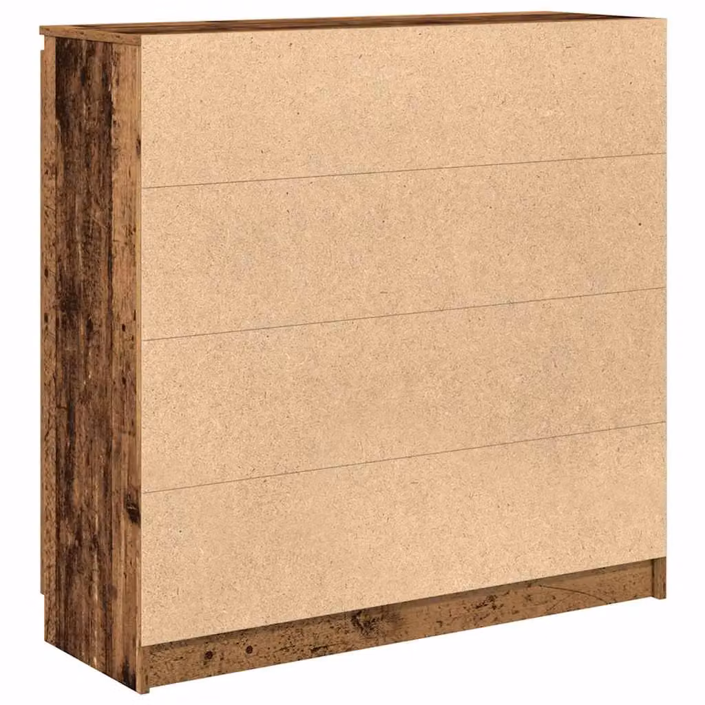 Berkfield Home Rustic Sideboard with Drawers in Brown, W/D/H: 100.5 x 35 x 98.5 cm – 4