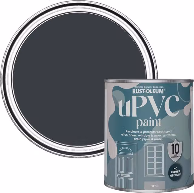 Rust-Oleum Satin Finish UPVC Paint in Anthracite Grey (RAL 7016), 0.75 l
