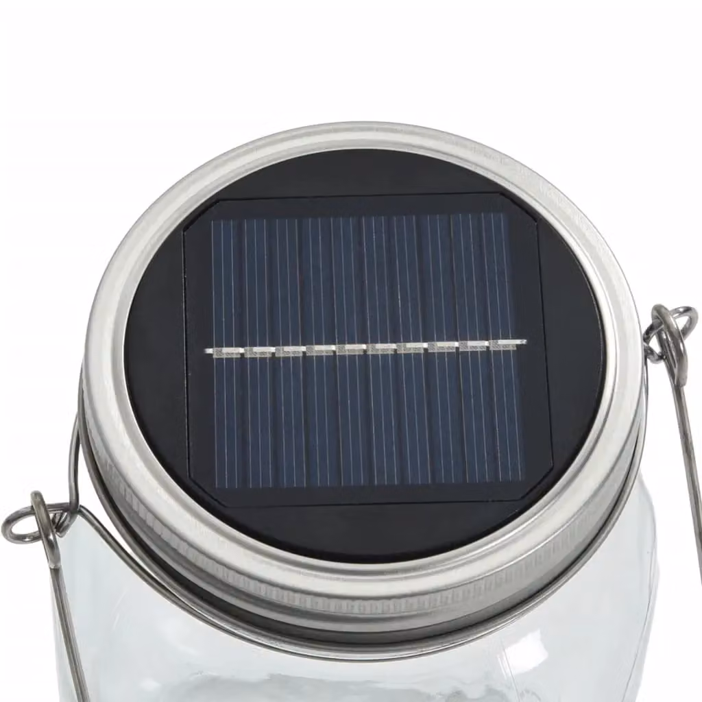 Berkfield Home Solar Glass Outdoor Lights, 12 Pack, Warm White, Silver – 3