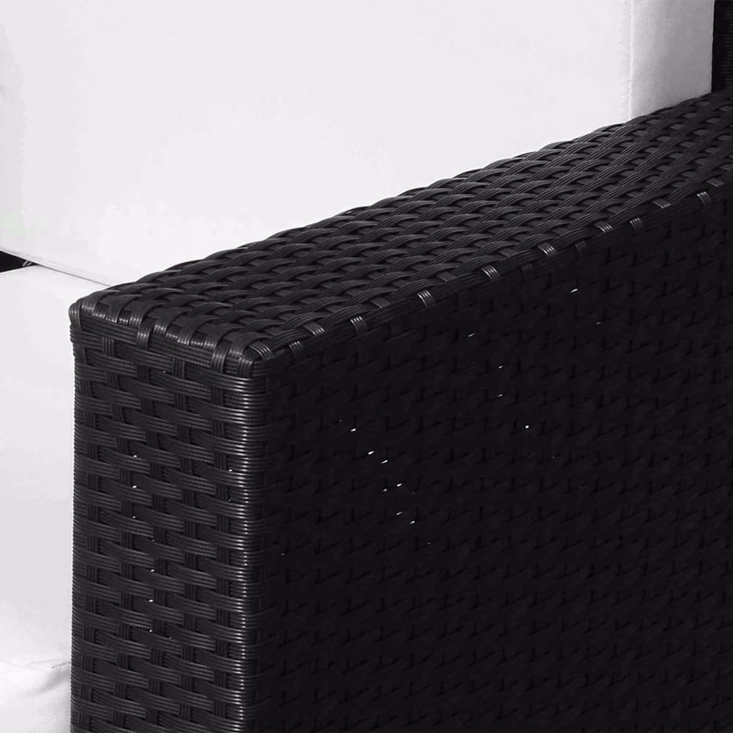 Outsunny Black and Grey Rattan Garden Armchair with Metal Frame – 6