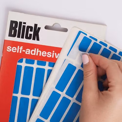 Blick Blue Self Adhesive Rectangular Paper Labels for Home, Office and School – 3
