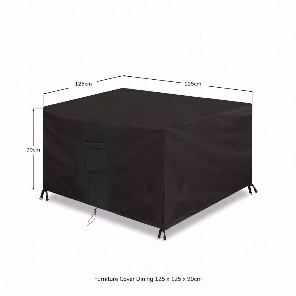 Primrose Waterproof and Breathable UV Protection Furniture Cover in Black, W/D/H: 125 x 120 x 90 cm – 2