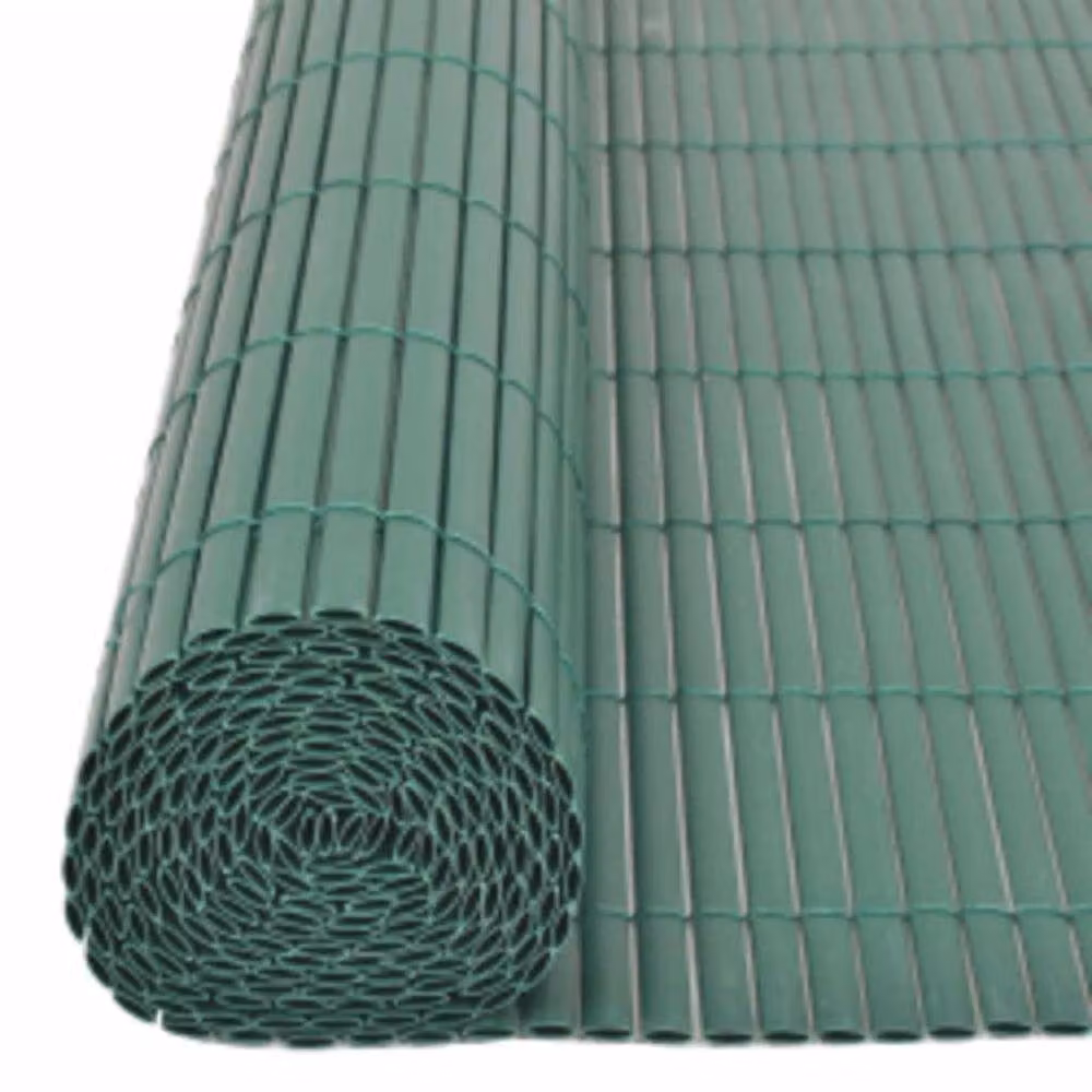 Berkfield Home Durable Double-Sided Green PVC Garden Fence Strip, H: 90 cm, W: 400 cm – 4